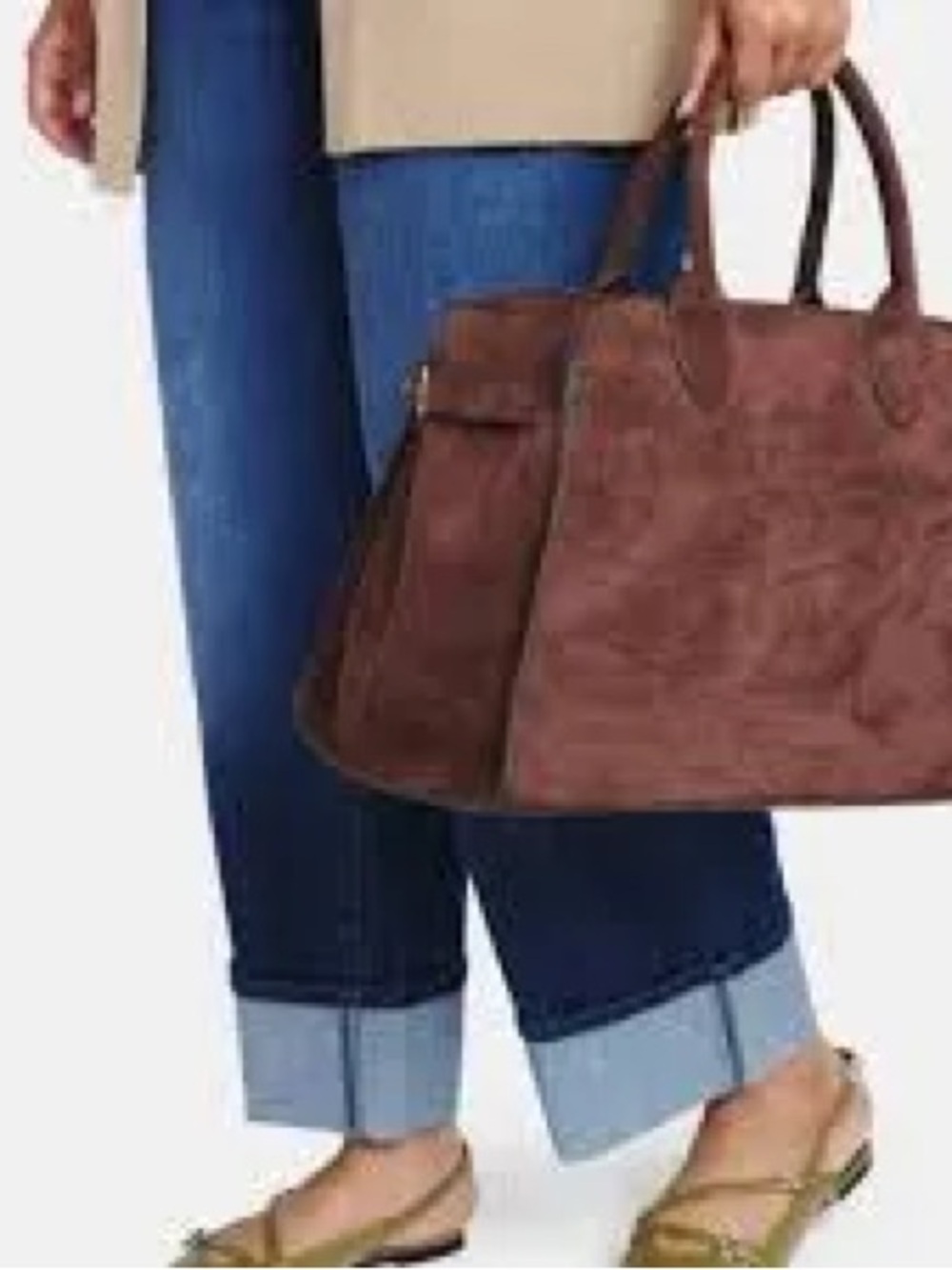 CHIC
Time and Tru Sage Satchel Soft Faux Suede Tote Bag
10.6" H x 9.4" W x 15.9" - Picture 2 of 6
